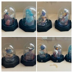 Franklin Mint Star Trek Sculptures Dioramas Dome lot of 5